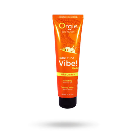 Orgie Lube Tube Vibe! - Medium - Piña Colada - 100 ml - Erotik Vuxen: Tilbehør
