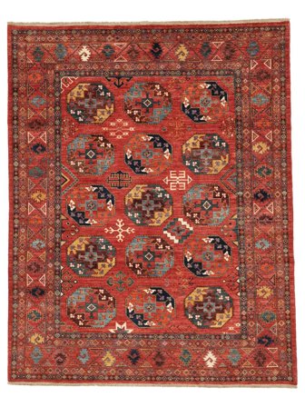 Tapete Kazak Ariana 237X301 Vermelho Escuro/Castanho (Lã, Afeganistão)