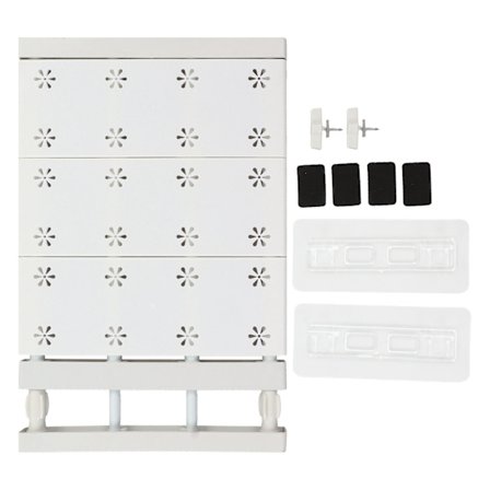 Garderobe Skillevegg Oppbevaring Utvidbar Stang Plassbesparende Skjærvegg for Skap 15-23.6in