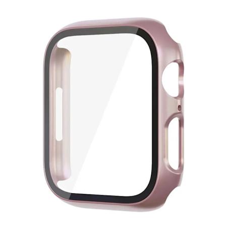 Lasisuoja Apple Watchille 8 7 45mm 44mm 41mm 40mm Pc-näyttö Näytönsuoja Kattavuus Iwatch Series 3/4/5/6/Se/7/8 Älykellolisävarusteet Rose gold 42MM