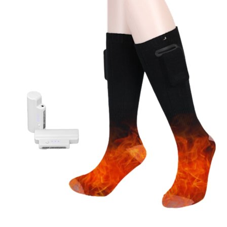 Akkulämmitteiset sukat 2200 mAh Black