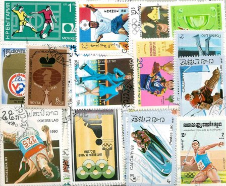 Sport - 100 forskellige frimærker