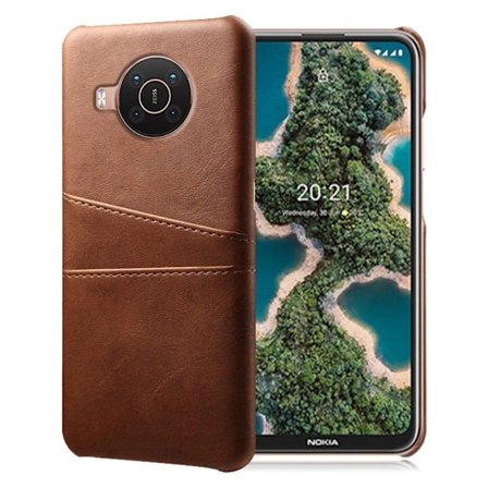 Nokia X10 / Nokia X20 skal med korthållare - Brun