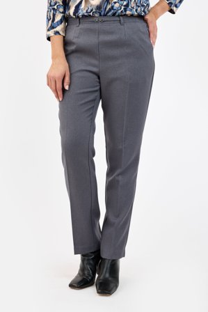 Brandtex - Anna Bukser "Vinter" - Grå Meleret - Regular Fit / Elastik i Taljen