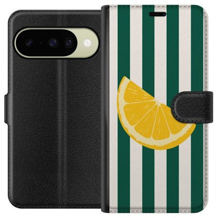 Kompatibelt Plånboksfodral till Google Google Pixel 10 Citronmönster gul citrusfrukt sommar köksmönster retrodesign tapet inspiration fräsch stil