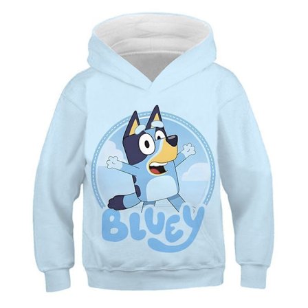 2024 Ny Blå Blå Blå Bingo Söt Pojkar Hoodie Realistisk 3D-tryckt Grafisk Hoodie Flicka Blå[YD]