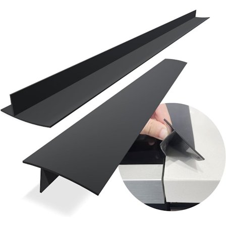 ING Tvådelad tätningslist för spishäll - 63,5 cm lång - Svart