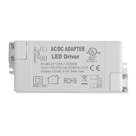 6W LED-driver AC DC-adapter til 12V DC