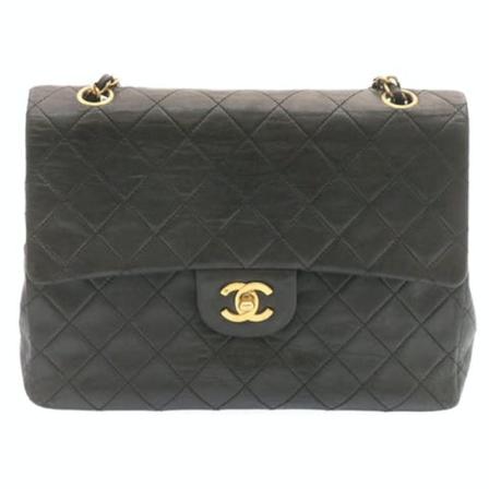 Chanel Vintage Pre-owned Leather Flap Taske Sort, Dame Vintage Tasker, Størrelse: ONE Size