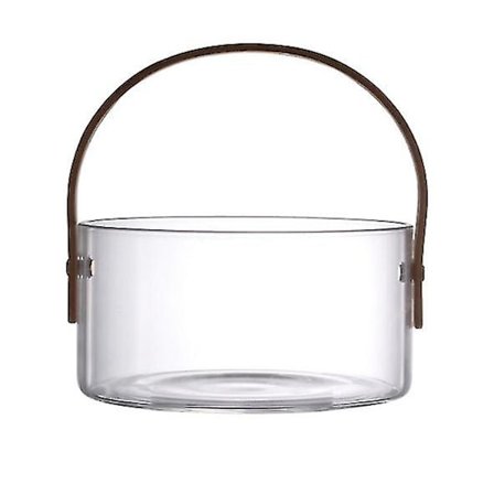 Håndkurv Glass Frukt Te Kurv Stor Salatskål Stue Snacks Tørket Frukt Plate Nett