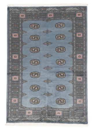 Pakistan Bokhara 2Ply Rug Hand Knotted 124X180 Dark Grey/Dark Blue Pakistan