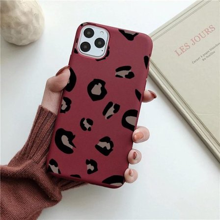 iPhone 12 Pro Max Skal leopardmönster i flera färger gul röd rosa