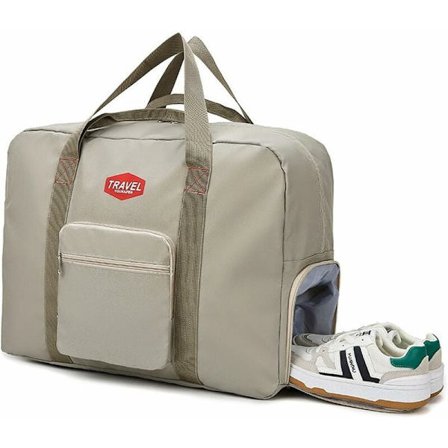 Rejsetaske, håndbagage, 50x40x20 cm rejsetaske stor?, kuffert tasker, sammenklappelig taske, med separat skorum, håndbagage (sort)