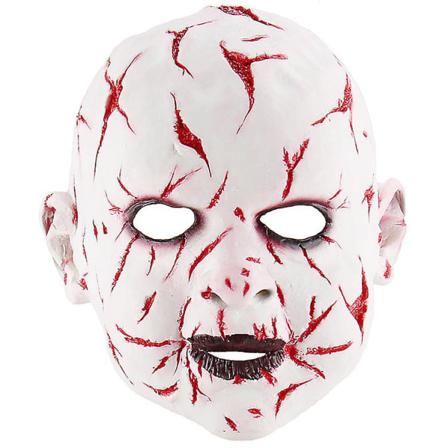 Bloody Kids Mask Latex Full Face Halloween Rekvisita 1 Styck Vit