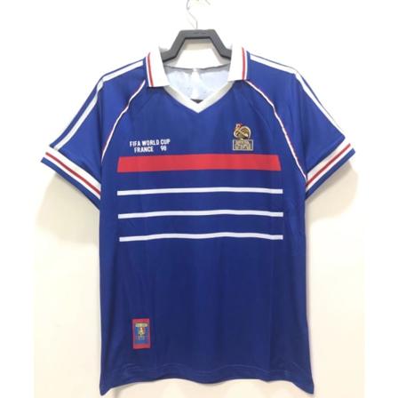 YJSS-1998 Frankrig Hjemme Fodbold Retro Trøje Paris Brasilien Inter Milan Portugal S
