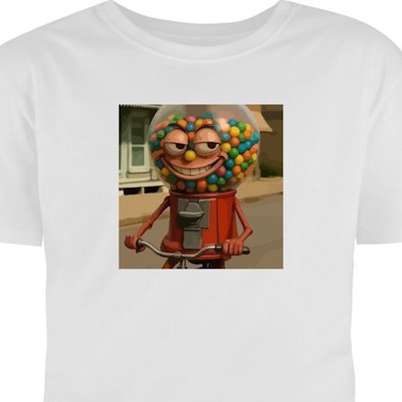 Børne T-shirt Italiensk Brainrot slikmaskine - Retro-stil tyggegummimaskine