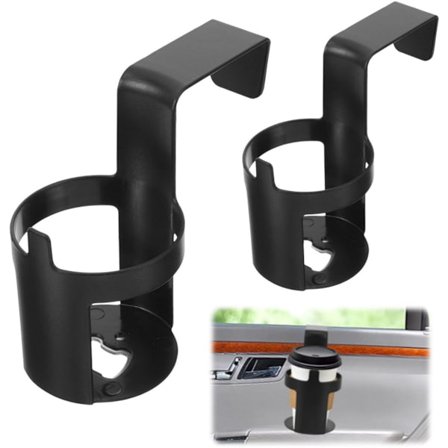 Koppholder, bilkoppholder, bærbar, roterbar koppholder for vannflasker og kopper i bilen, hengende modell, multifunksjonell, 11,5*6,5), svart