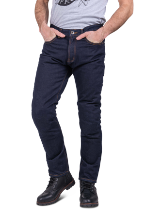 Jeansy Motocyklowe Course Heavy Duty Straight/Regular Wzmocnione Aramidem Surowy denim W38 x L36