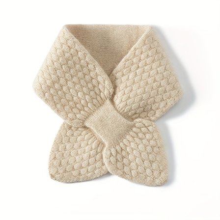 Et Stilig og Allsidig Minimalistisk Skjerf for Kvinner, Perfekt for Høst og Vinter, Designet som en Dekorativ Falsk Krage [DB]