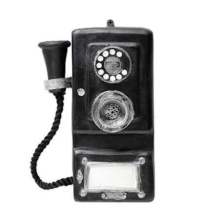 Retro telefon vægdekorationer til kreativ vintage vægvedhæng klassisk look skive betalingstelefon model stand hjem bar restaurant