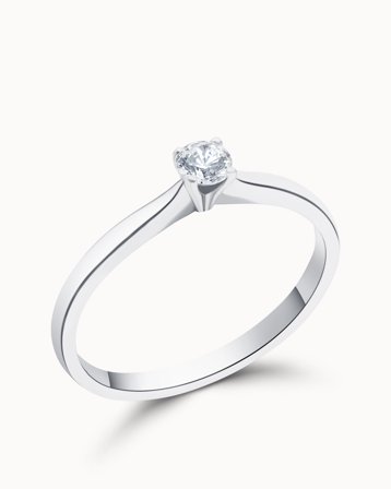 Nätt Diamantring Ella - 950 Platina 0.50 Carat Labbodlad Diamant