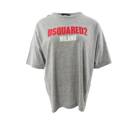 Dsquared2 T-shirt , Grijs , Heren , Maat: L
