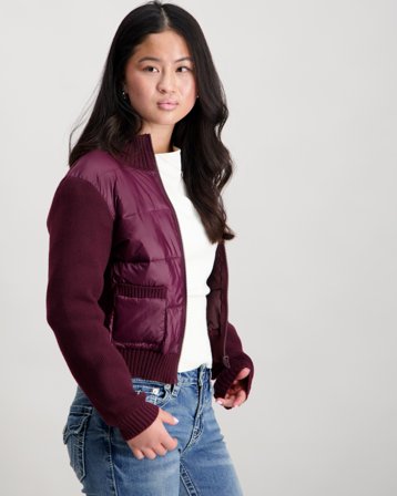 Gina Tricot Young Y rib puffer jacket Rød Jakker Pige - Kids Brand Store