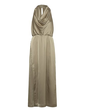 Dante6-Marryme Satin Halter Maxi Dress Green Dante6