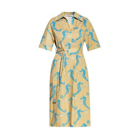 Samsøe Samsøe, Malene patterned dress Beige, Dames, Maat:S
