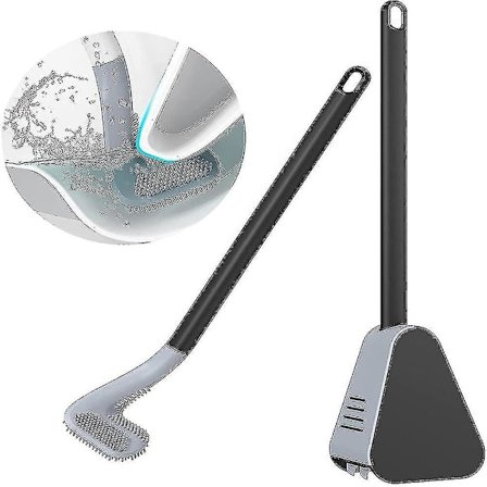 Flexibel toalettborste för rengöring av toalettstol