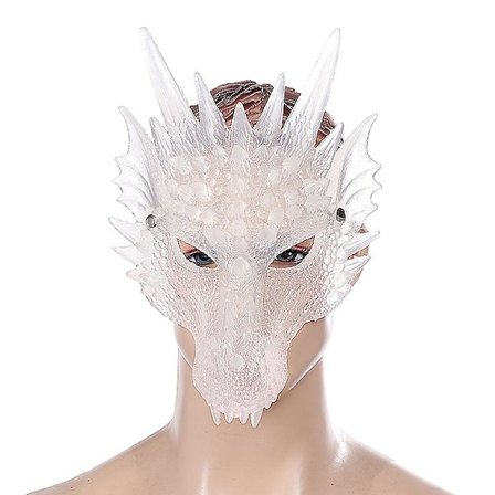 Caraele Carnival Ny Carnival Ball Party Cosplay rekvisita 3D Silikon Djur Drake Mask