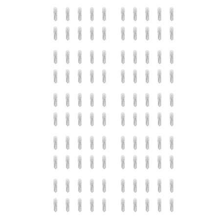 100 stk. T5 17 86206286 Halogenpære Bilinstrumentbrætlampe Autokile 1,2W 12V Varm Hvid Lyskilde