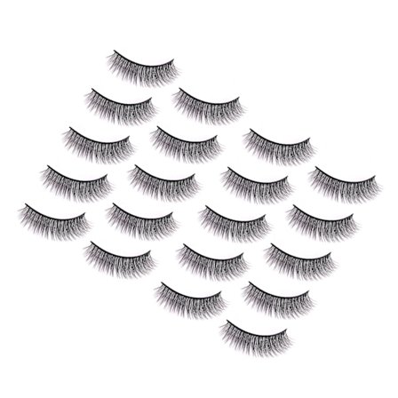 10 par magnetiske øyevipper sett, håndlagde lette gjenbrukbare magnetiske vipper med eyeliner-applikator