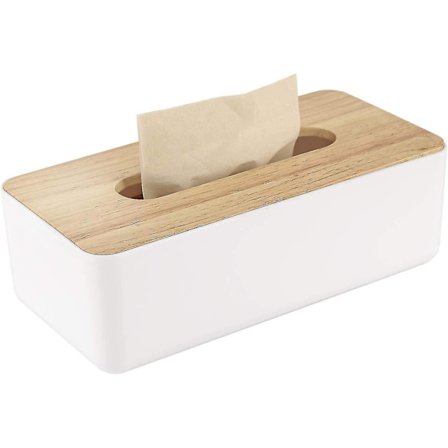 Kosmetisk Tissue Box Fremstillet Af Træ, 26x13x11cm Tissue Dispenser, Praktisk Tissue Box, Rektangulær Tissue Box Til Standard (hy)