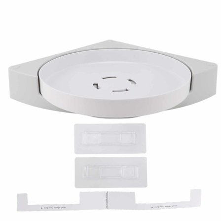 Duschhörna Hylla Roterande Väggmontering Enkel Installation Modern Plast Kraftig Duschorganisatör Hylla för Badrum