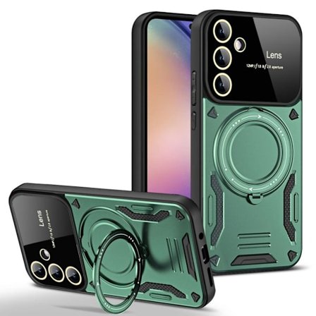 Samsung Galaxy A16 Case with Magnetic Ring Stand - Green