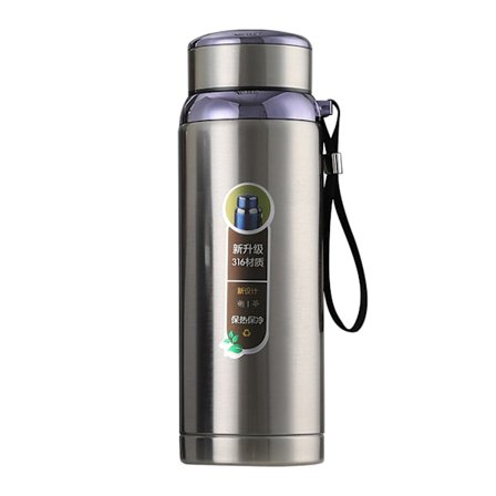 1000 ml Isolerad Flask med Bred Öppning Rostfritt Stål Isolerad Teburk med Avtagbart Filter för Kontor Rostfritt Stål Färg