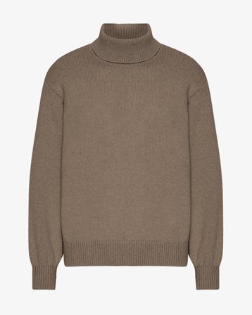 Merino Wool Turtleneck - Warm Taupe - Male - XL