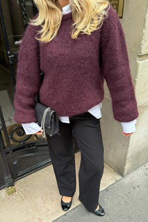 Ida Pullover Bordeaux S/M