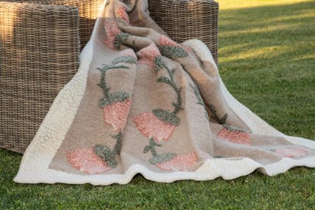 Frati Home Pledd Kokt-Ull Fane-Salmon 150x190