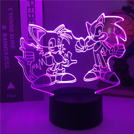 Creative Sonic 3D nattlampa cool och färgglad crack controller 483