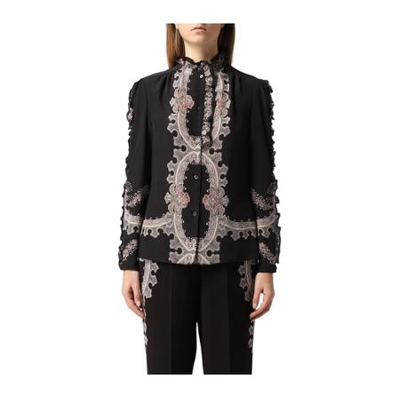 Etro - Blusar - Svart - Dam - Storlek: M, Dam, Storlek: M