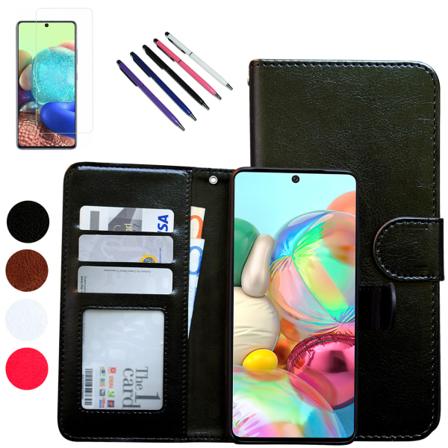 Samsung Galaxy A71 - PU Læderpung Etui Brun