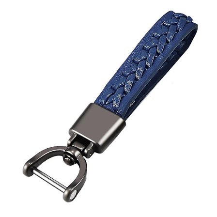 Auton avaimenperä Hevosenkengän muotoinen punottu nauha Avaimenperä Luova roikkuva köysiketju Musta