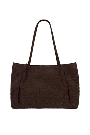 Liandra Gritty Woven Leather Mud Brown