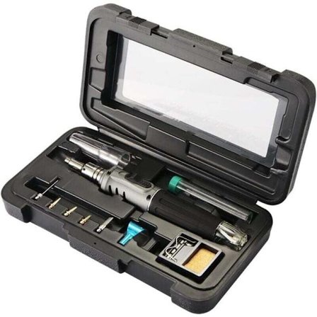 Butan Loddekolbe Gas Loddekolbe 10 i 1 Sæt Automatisk Tænding Professionel Alsidig til Reparation Smykkefremstilling Lodning Model PCB