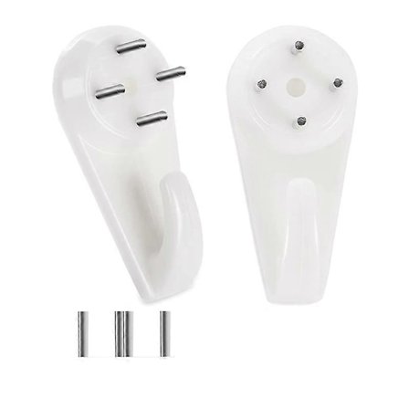 40 Bildhängare, Krokar för Betong/Puts/Hårda Väggar, för Upphängning av Tavlor, Tapeter, Klockor och H