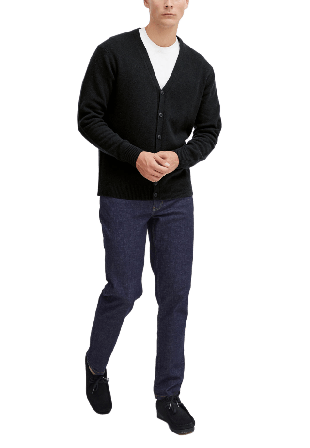 Casual Friday KARL Lambswool Cardigan Tröjor Herr Blå XL