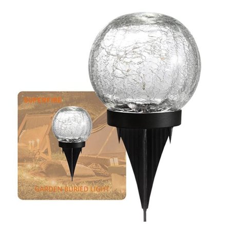 Solcellelampe til haven Superfire FF16-A, 600mAh