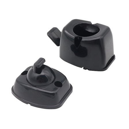 Statiskt dörrclip för husbil - Dörrspak för turistbåt - Dörrstoppclip i nylon för husbil, husvagn, motorhome (Svart)